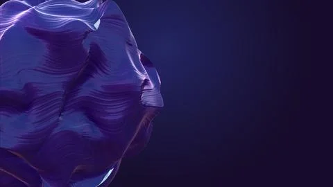 3D rendering anisotropic stone morphing. Waves of deformation on the material イラスト素材