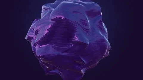 3D rendering anisotropic stone morphing. Waves of deformation on the material イラスト素材