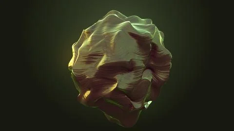 3D rendering anisotropic stone morphing. Waves of deformation on the material イラスト素材