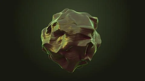 3D rendering anisotropic stone morphing. Waves of deformation on the material イラスト素材