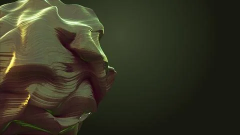 3D rendering anisotropic stone morphing. Waves of deformation on the material イラスト素材