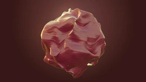 3D rendering anisotropic stone morphing. Waves of deformation on the material イラスト素材