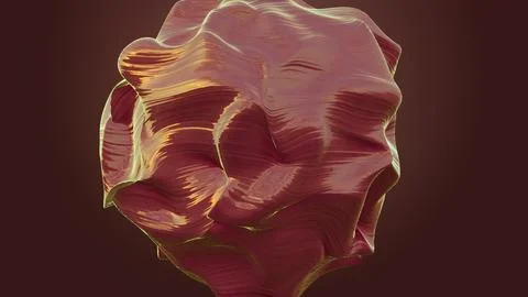 3D rendering anisotropic stone morphing. Waves of deformation on the material イラスト素材