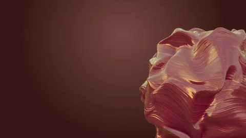 3D rendering anisotropic stone morphing. Waves of deformation on the material イラスト素材