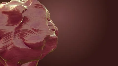 3D rendering anisotropic stone morphing. Waves of deformation on the material 스톡 일러스트