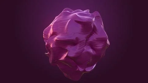 3D rendering anisotropic stone morphing. Waves of deformation on the material イラスト素材