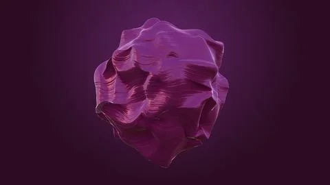 3D rendering anisotropic stone morphing. Waves of deformation on the material イラスト素材