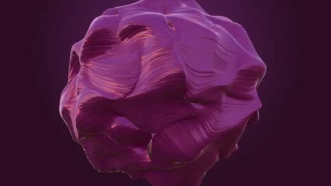 3D rendering anisotropic stone morphing. Waves of deformation on the material イラスト素材
