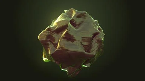 3D rendering anisotropic stone morphing. Waves of deformation on the material イラスト素材