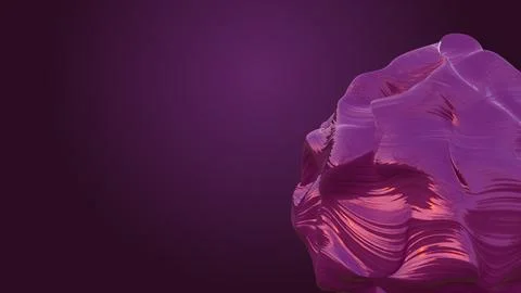 3D rendering anisotropic stone morphing. Waves of deformation on the material イラスト素材