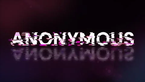 3D rendering anonymous text with screen effects of technological glitches 스톡 일러스트