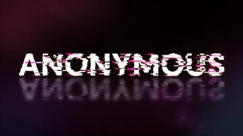 3D rendering anonymous text with screen effects of technological glitches 스톡 일러스트