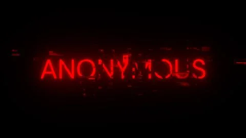 3D rendering anonymous text with screen effects of technological glitches Stock Illustration