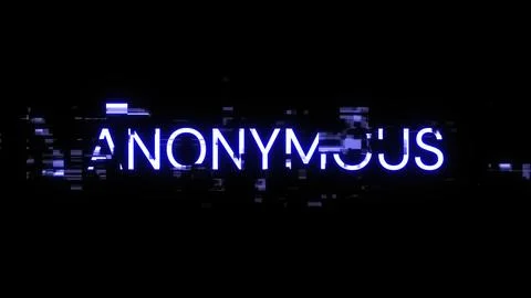 3D rendering anonymous text with screen effects of technological glitches Stock-Illustration