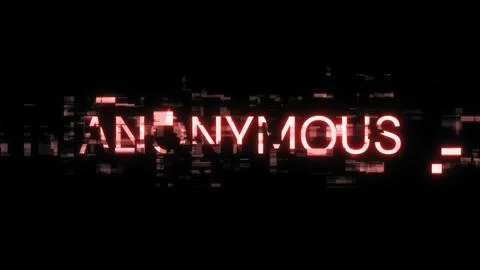 3D rendering anonymous text with screen effects of technological glitches Stock Illustration
