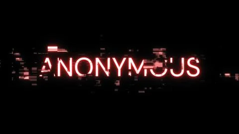 3D rendering anonymous text with screen effects of technological glitches Stock-Illustration