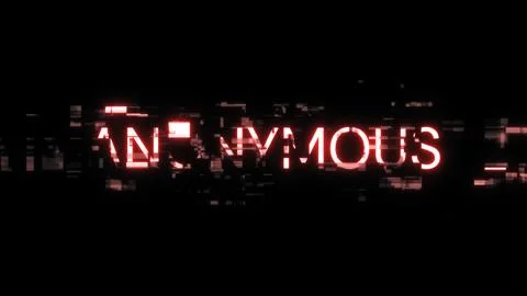 3D rendering anonymous text with screen effects of technological glitches Stock-Illustration