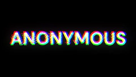 3D rendering anonymous text with screen effects of technological glitches Stock Illustration