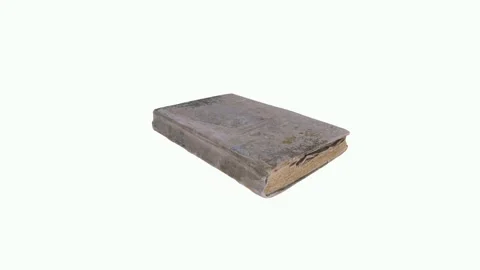 3D rendering of an antique book resting on a textured surface Stock Footage 303859759