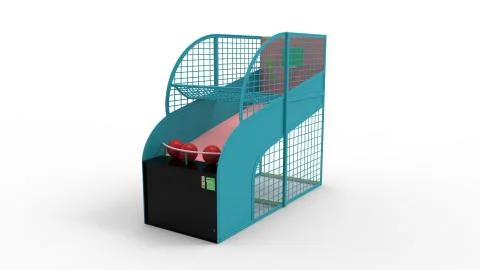 3D rendering of a arcade basketball game play machine isolated Illustrazione stock
