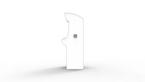 3d rendering of a arcade machine line drawing isolated in white background 스톡 일러스트