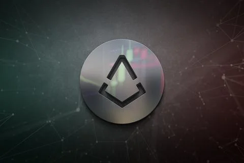 3D rendering ardor cryptocurrency coin on colorful background, cryptocurrency Stock Illustration