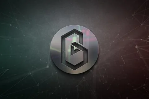 3D rendering ardor cryptocurrency coin on colorful background, cryptocurrency Stock Illustration