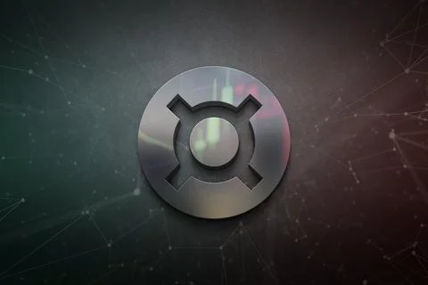 3D rendering ardor cryptocurrency coin on colorful background, cryptocurrency Stock Illustration