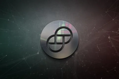 3D rendering ardor cryptocurrency coin on colorful background, cryptocurrency Stock Illustration