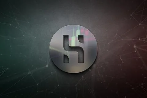 3D rendering ardor cryptocurrency coin on colorful background, cryptocurrency Stock Illustration