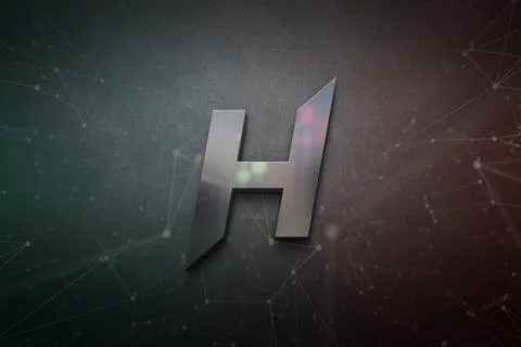 3D rendering ardor cryptocurrency coin on colorful background, cryptocurrency Illustrazione stock