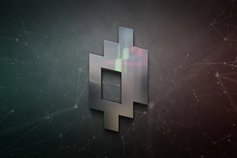 3D rendering ardor cryptocurrency coin on colorful background, cryptocurrency Stock Illustration