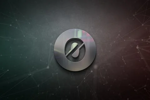 3D rendering ardor cryptocurrency coin on colorful background, cryptocurrency Ilustração Stock