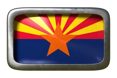 3d rendering of Arizona State flag Stock Illustration