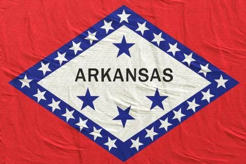 3d rendering of Arkansas State flag Stock Illustration