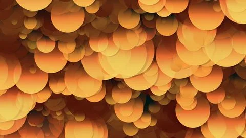 3D rendering of an array of circles. Circles of different sizes in space 스톡 일러스트