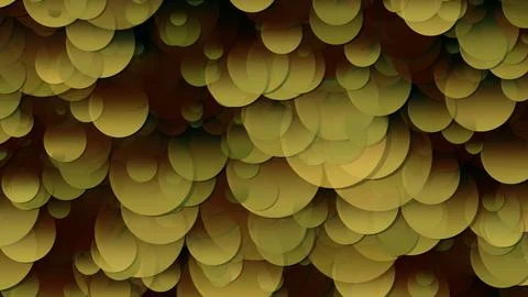 3D rendering of an array of circles. Circles of different sizes in space 스톡 일러스트