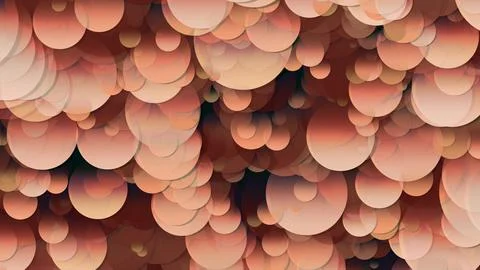 3D rendering of an array of circles. Circles of different sizes in space 스톡 일러스트