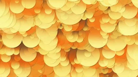 3D rendering of an array of circles. Circles of different sizes in space 스톡 일러스트