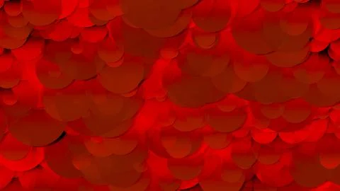 3D rendering of an array of circles. Circles of different sizes in space 스톡 일러스트