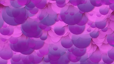 3D rendering of an array of circles. Circles of different sizes in space 스톡 일러스트