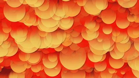 3D rendering of an array of circles. Circles of different sizes in space Illustrazione stock