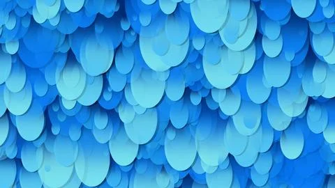 3D rendering of an array of ellipses. Ellipses of different sizes in space 스톡 일러스트