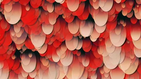 3D rendering of an array of ellipses. Ellipses of different sizes in space 스톡 일러스트