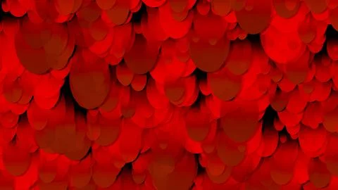 3D rendering of an array of ellipses. Ellipses of different sizes in space 스톡 일러스트
