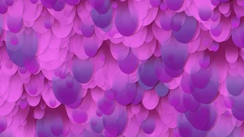 3D rendering of an array of ellipses. Ellipses of different sizes in space 스톡 일러스트