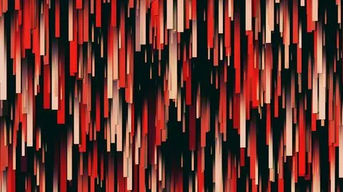 3D rendering of an array of stripes. Stripes of different sizes in space Stock Illustration