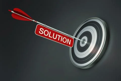 3D rendering of arrow and target Stock Illustration