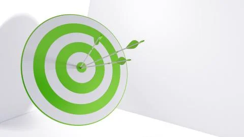 3d rendering arrows and bullseye 스톡 일러스트