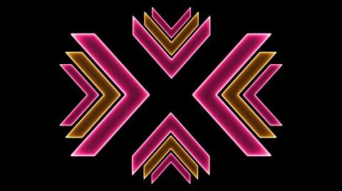 3D rendering of arrows on a black background. Can be used to create a variety Stock Illustration